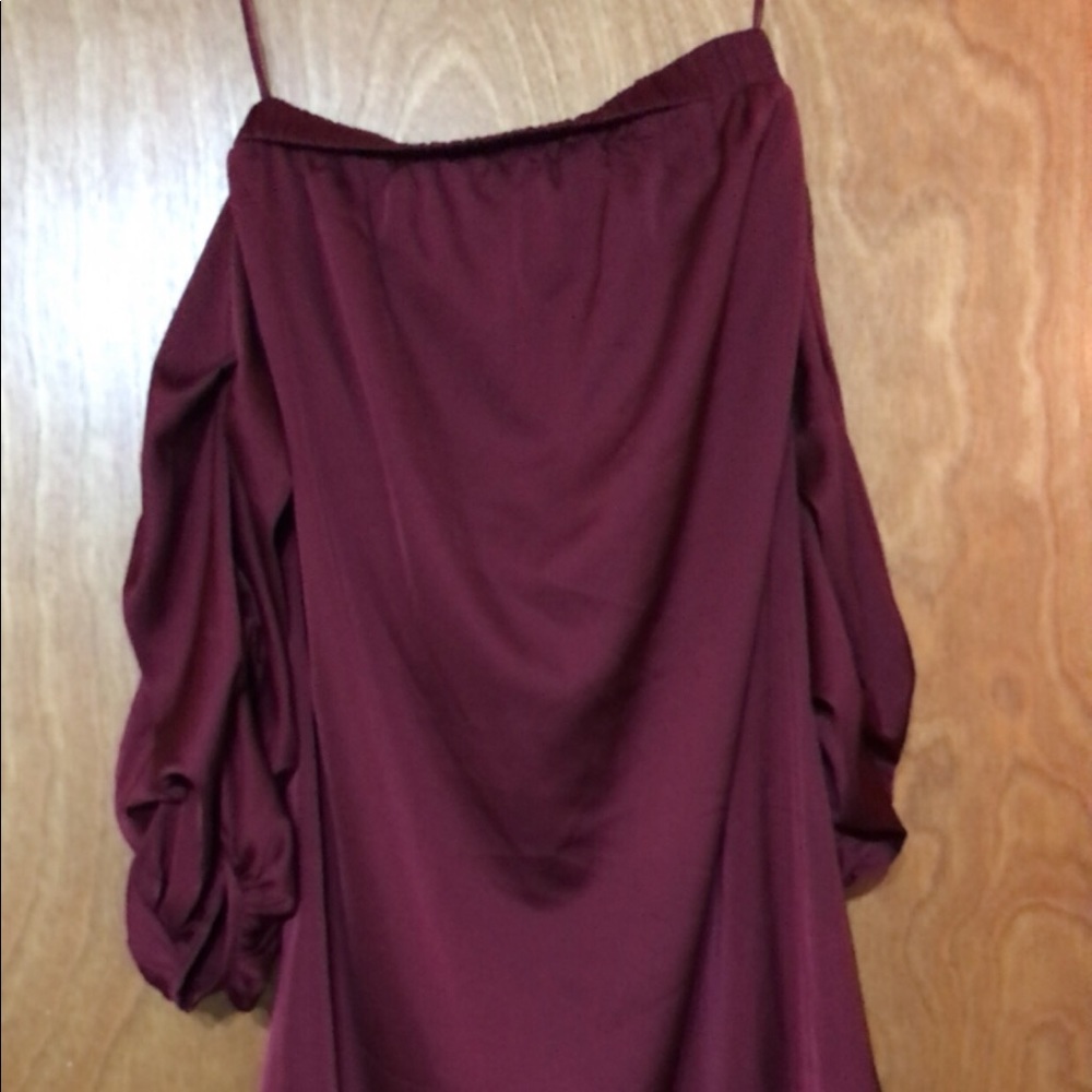 All about you silk off the shoulder dress sz sm